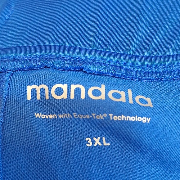 Mandala Womens 3XL Jogger Scrub Pants Blue Pull On‎ Pockets Medical Equa Tek - Picture 10 of 12